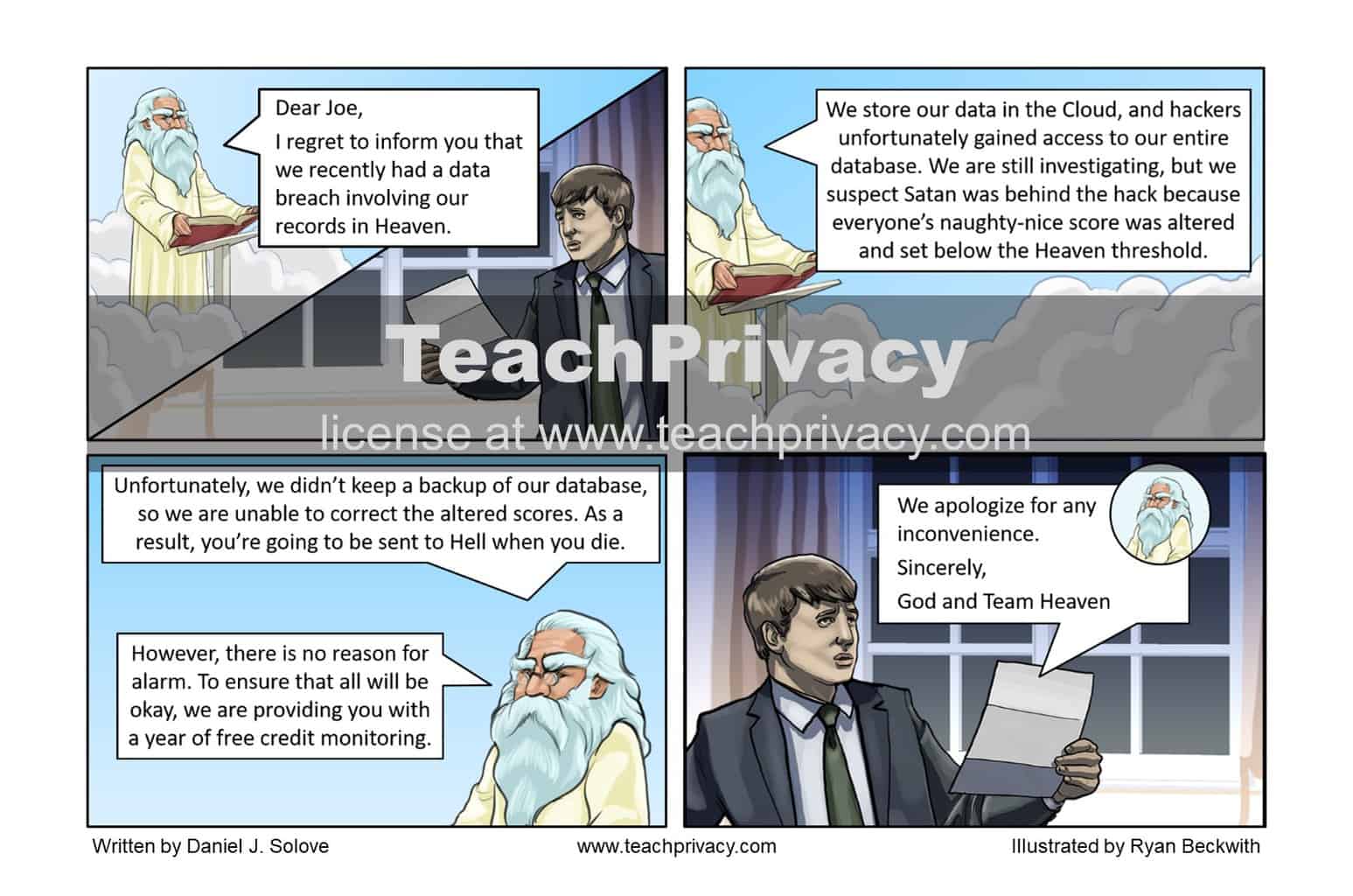 TeachPrivacy Cartoon - Credit Monitoring