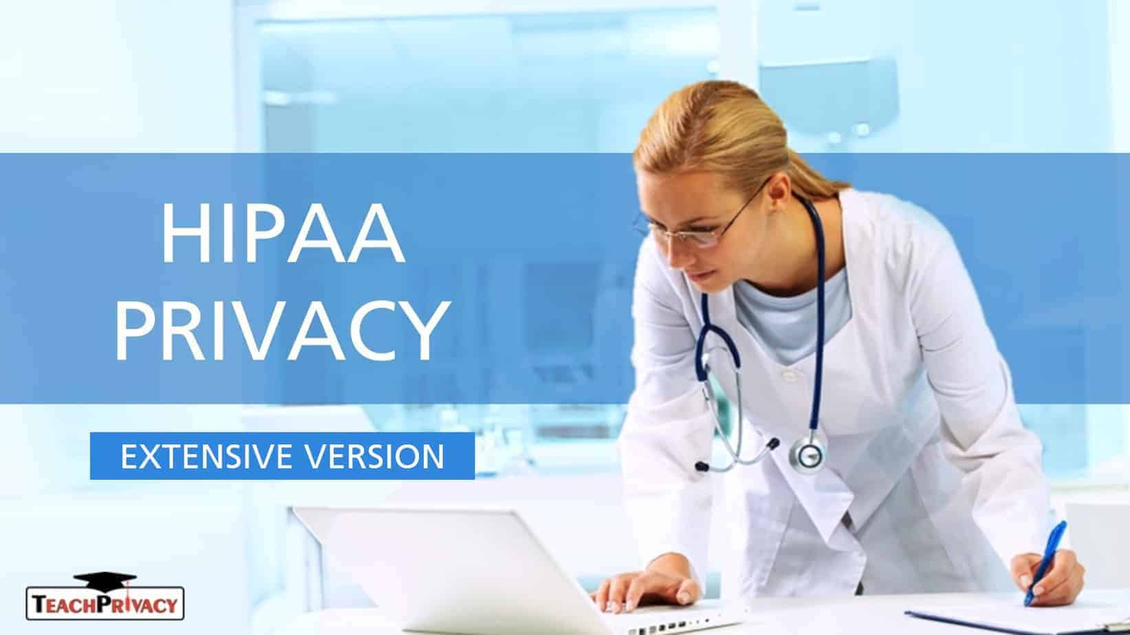 TeachPrivacy Courses - HIPAA Training Module HIPAA Privacy CE 30 min
