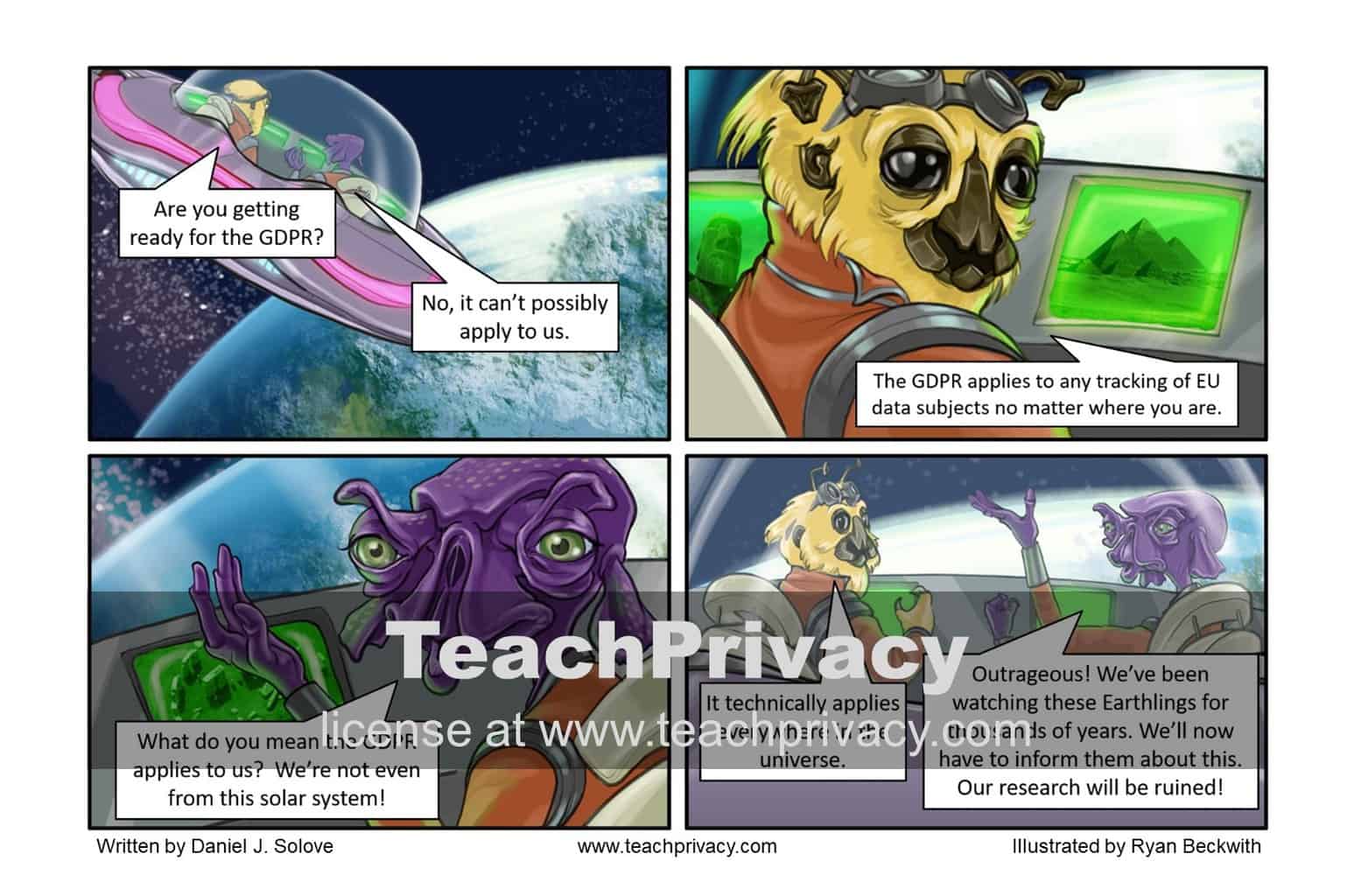 TeachPrivacy Cartoon - GDPR Extraterritorial Scope