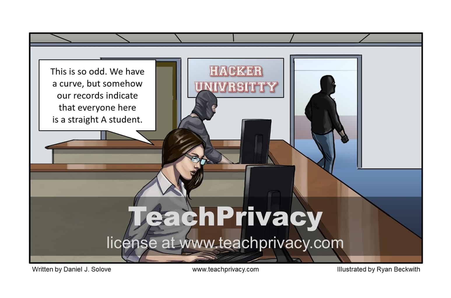 TeachPrivacy Cartoon - Hacker University